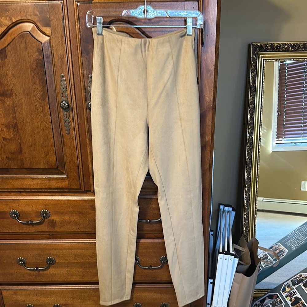 GUESS Tan High-Waisted Pants